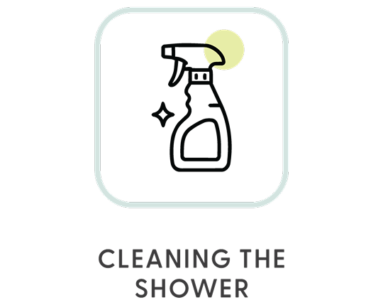 cleaning the shower